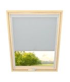 time4blinds - Dakraam Rolgordijn - Breedte 780mm, Hoogte 1432mm - Compatibel met Velux, Compatibel met Fakro - Verduisterend Rolgordijn, Thermisch Rolgordijn, Zonwering voor Dakramen - Grijs