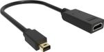 Vision TC-MDPHDMI/BL adaptateur de câble vidéo Mini DisplayPort HDMI Type A (Standard) Noir