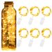 Uten Lichtketting met batterij, voor buiten, 6 stuks, 2 m, warmwit