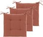 Hespéride Coussin de chaise Altea - 3x - 40 x 40 cm - Brun acajou - Carré - Polyester