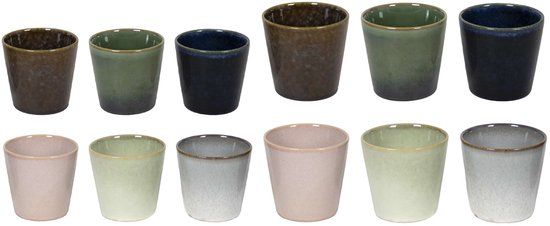 Studio Tavola Koffieset Wind 12-delig – Aardewerk – Mix & Match Tinten – Vaatwasser- & Magnetronbestendig