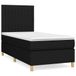 vidaXL Boxspringbed met matras, stof, zwart, 100x200 cm