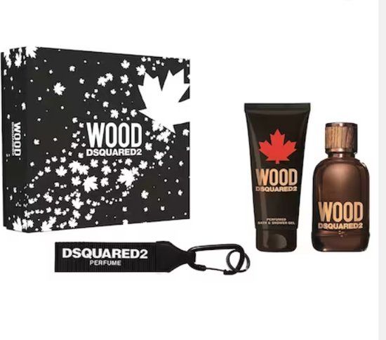 Dsquared2 Wood Pour Homme Gift Set - Eau de Toilette 100ml + Shower Gel + Keyring