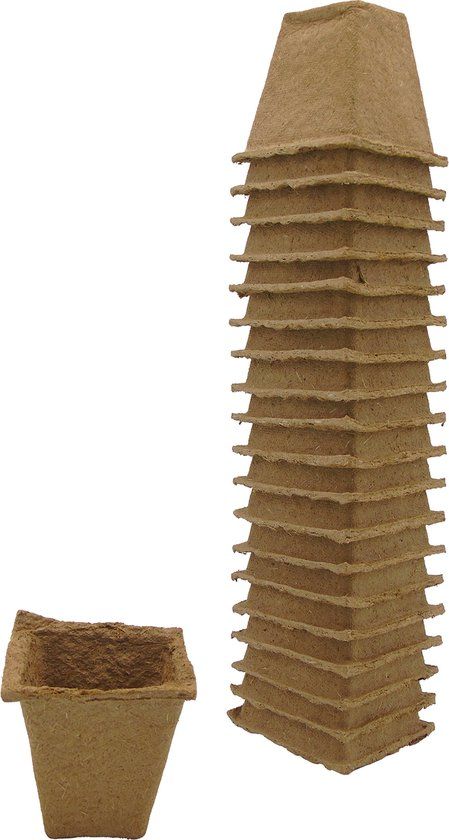 Nature Biopot - Stekpotje - 6x6x6cm - 20 stuks - Biologisch afbreekbaar
