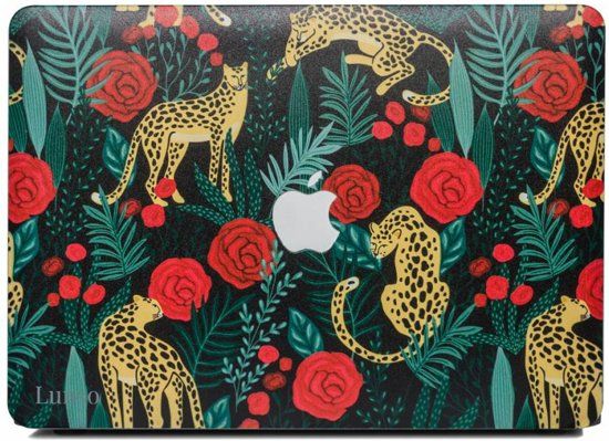 Lunso - MacBook Pro 13 inch 2016-2018 Cover - Leopard Roses