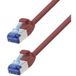 LogiLink CP5104S Câble patch RJ45 CAT 6a S/FTP 15,00 m Rouge Ignifuge, sans halogène 1 pc.
