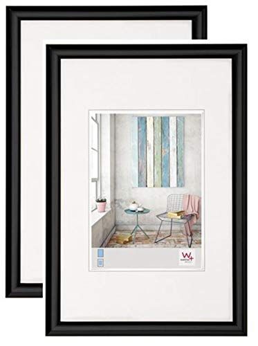 Walther Design KP460BD Trendstyle Kunststoffrahmen 40x60 cm, schwarz, 2er Pack