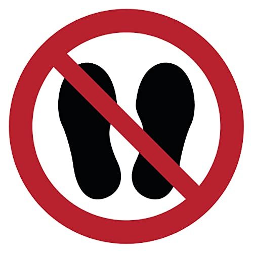 Ambiance Sticker Zelfklevend instructiebord - Rond - Ø 25 cm - Niet op deze plaats lopen