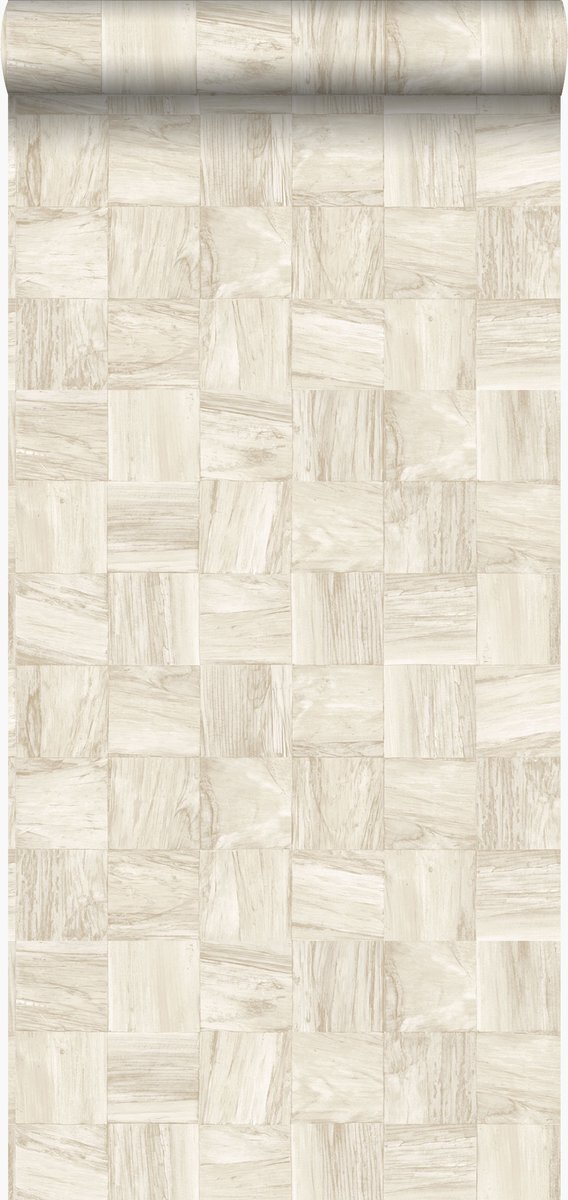 Origin Wallcoverings eco texture vlies behang sloophout motief beige - 347517 - 53 cm x 10,05 m