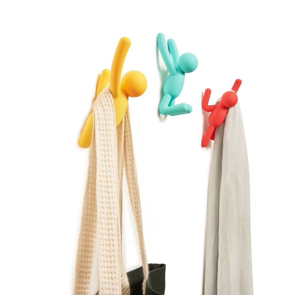 Umbra Buddy Kapstok/wandhaak - set van 3 - gekleurd fel
