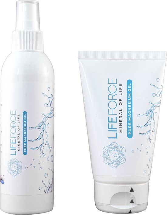 Lifeforce Magnesium Gel 200ml & Olie Spray - Bundel Recovery - Puur Zechstein - Spieren & Gewrichten