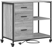 vidaXL Armoire avec station de recharge 76 x 41 x 72 cm Bois traité