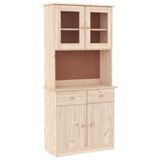 vidaXL Hoge kast ALTA, 77x35x165 cm, massief grenenhout