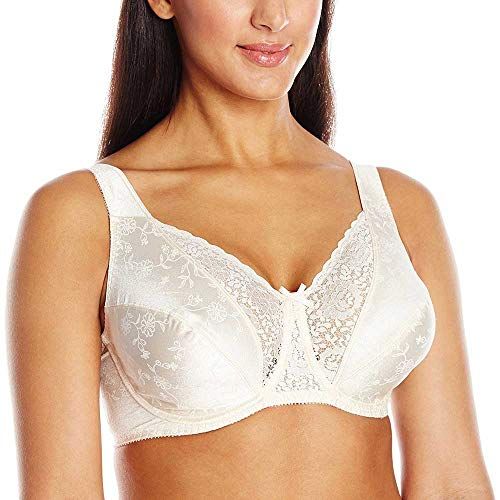 PLAYTEX Women's Secrets Full-Figure Underwire Bra, Beautiful Lift Full Coverage Bra, Natural Beige, 90E