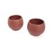Tea Soul Zisha 2 100 ml, typische Chinese theekopjes van een bepaalde rode tint van Yixing, keramiek, bruin, 6,3 x 6,3 x 5 cm