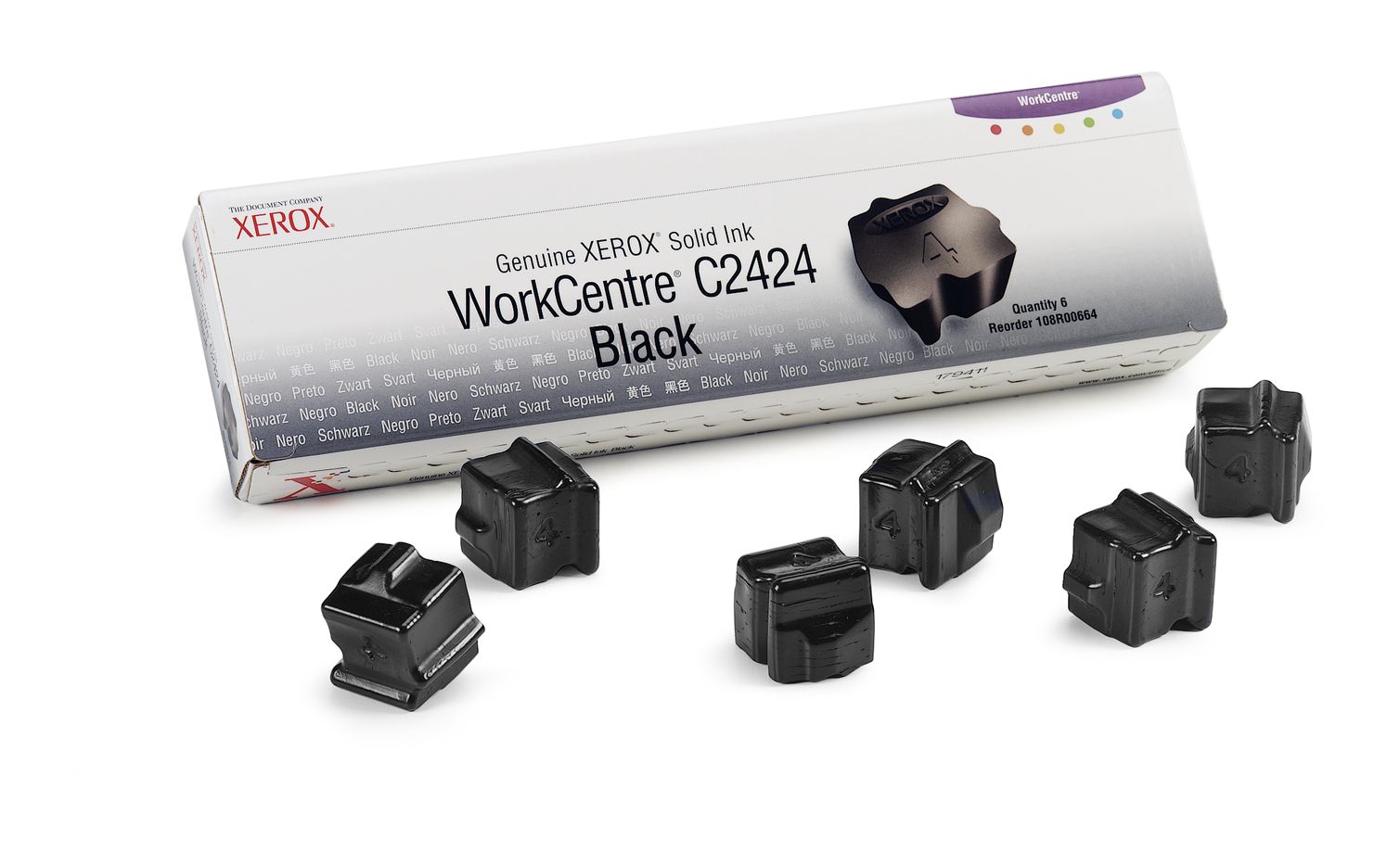 Xerox Originele WorkCentre C2424 Solid Ink zwart (6 blokjes)