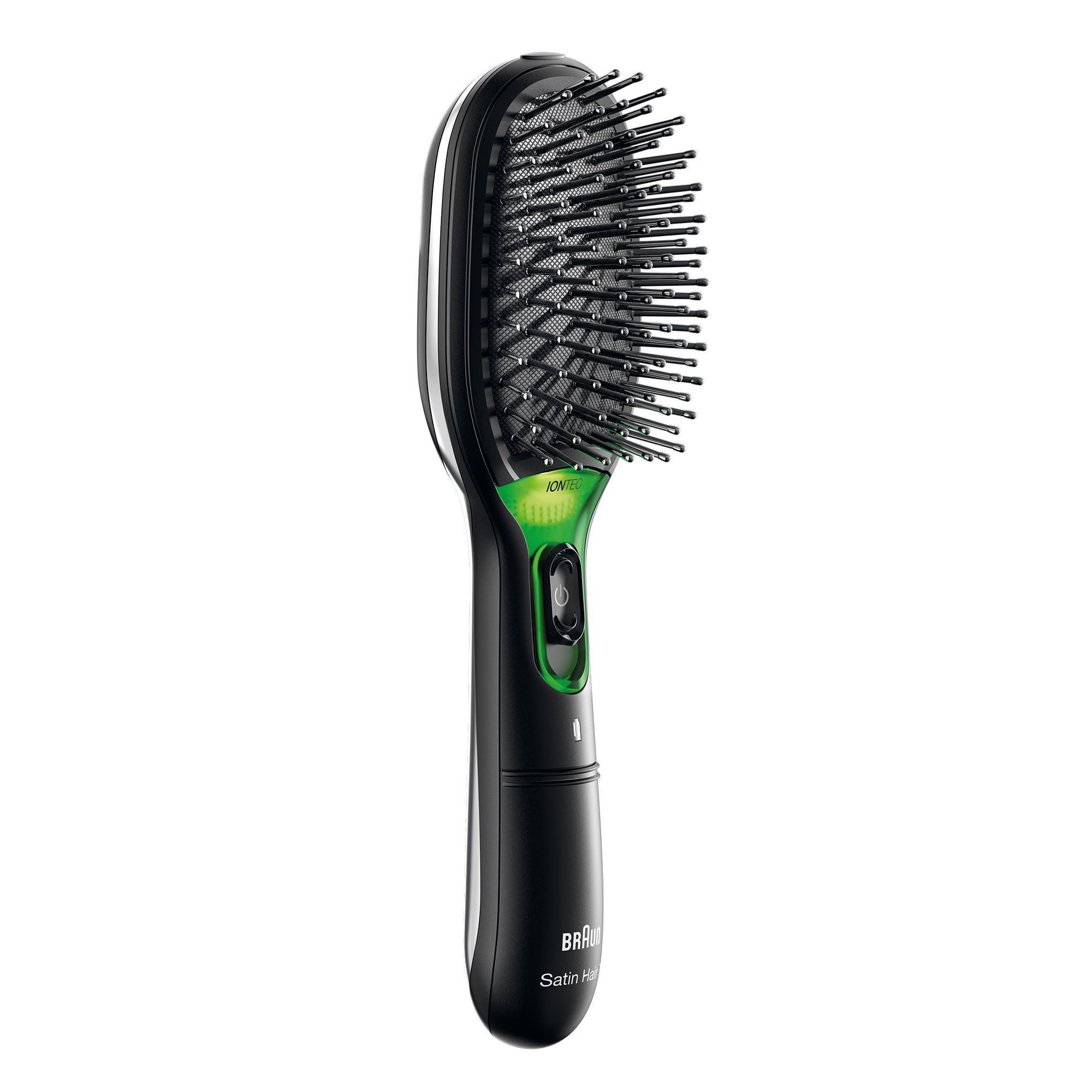 Braun BR710 Paddle Hairbrush - Black/Green