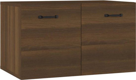 vidaXL Wandkast 60x36,5x35 cm bewerkt hout bruin eikenkleur