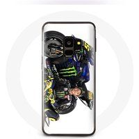 Maniacase Hoesje voor Samsung Galaxy S9 plus Valentino Rossi Racing coureur witte achtergrond