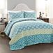 Lush Decor Bohemian Streep, Katoen, Blauw & Groen, Volledig/Koningin