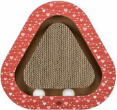 Trixie Krabplank - Driehoekig Karton Rood met Speelballen - 36x36x5 cm