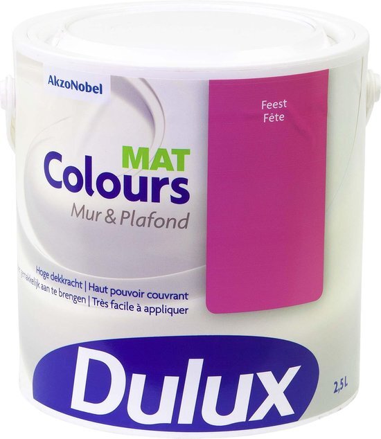 DULUX Colours Mur & Plafond Mat Feest 2,5L