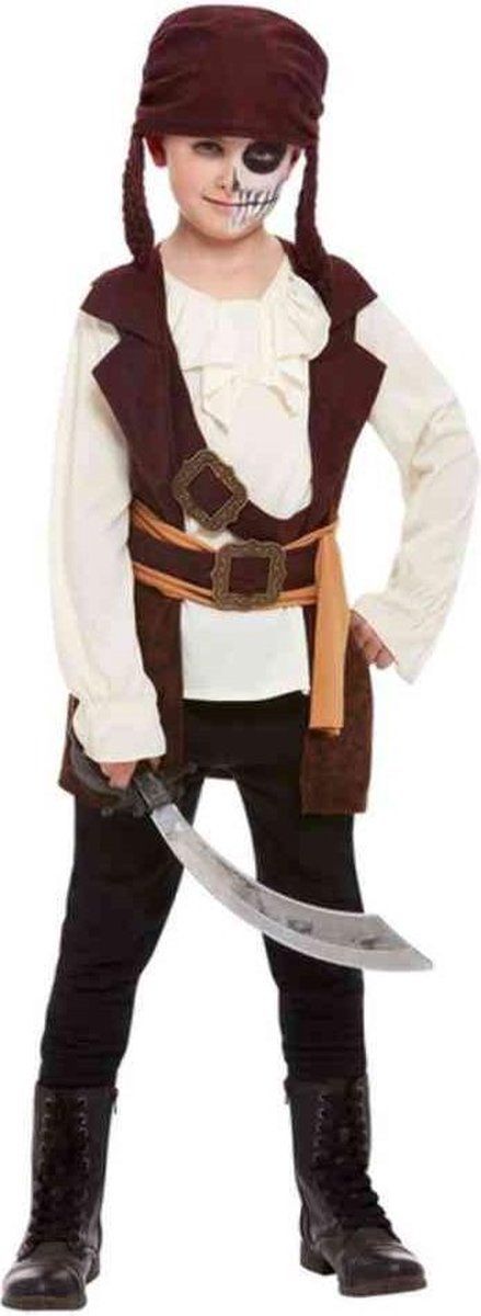 Smiffys Kinder Dark Spirit Pirate Bruin Kostuum - Kids tm 12 jaar - 5059513015877
