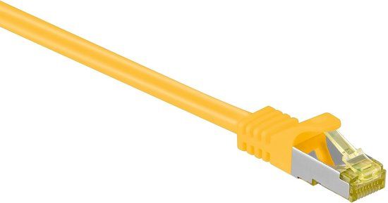 Good Connections S/FTP CAT7 10 Gigabit netwerkkabel / geel - LSZH - 0,15 meter