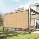 VEVOR Schaduwzeil met zonwering, 366 x 610 cm, voor pergola's met ingestanste ringen, van roestvrij staal, schaduwzeil met HDPE-materiaal, voor buiten, terras, tuin, binnenplaats, beige