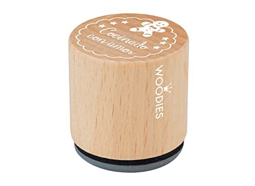 Colop Arts&Crafts Stempel van hout en rubber, met liefde gebrand, diameter 33 x 30 mm.