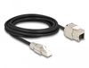 Delock 87239 Câble réseau noir, argent 3 m Cat6a S/FTP