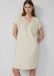 s.Oliver Robe Lin Crème Col en V Manches Longues Uni Femme 34