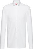 Hugo Boss HUGO Erondo slim fit overhemd - popeline - wit - Strijkvriendelijk - Boordmaat: 39