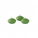 Drijvende Cereria Di Giorgio Drijvende kaarsen diameter 4,5 cm hoogte 2,7 cm - 20 stuks - kleur pistache