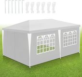 Sans marque Pavillon de jardin 3x6m Blanc
