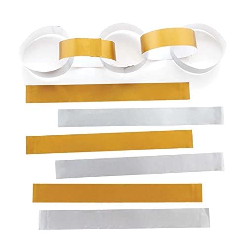 Baker Ross FE979 Goud en Zilver Metallic Papierkettingen - Pak van 200