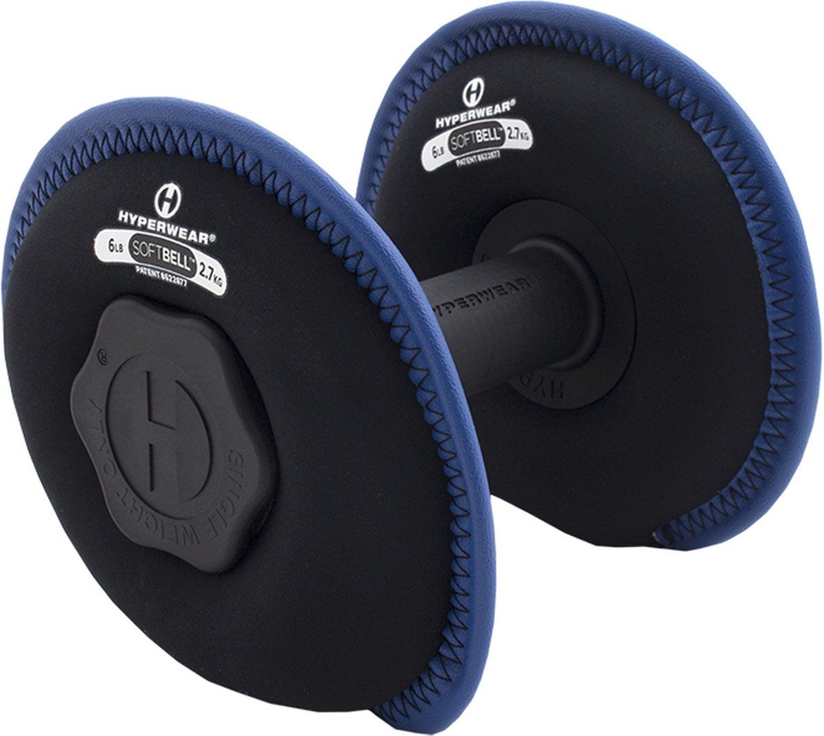 Hyperwear SoftBell Dumbbell 5,4 kg (12 lbs) - blauw