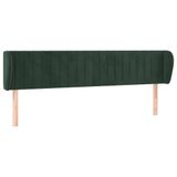 VidaXL Hoofdbord met randen 83x23x118/128 cm fluweel donkergroen