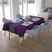 Bonamaison Tafelkleed, Anti-Mold, Sneldrogend, Waterdicht, 100% Polyester Tafellaken, Paars, zwart, 140 x 200 Cm
