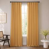 HPD Half Price Drapes Bellino Kamer-verduisterende gordijnen, 213 cm lange gordijnen voor slaap- en woonkamer (1 paneel), 127 x 213 cm (b x l), goudkleurig (Trinket Gold)