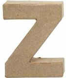 Panda - Letter, klein, Z, h: 10 cm, dikte 1,7 cm, 1stuk, b: 7,5 cm, bruin