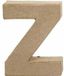 Panda - Letter, klein, Z, h: 10 cm, dikte 1,7 cm, 1stuk, b: 7,5 cm, bruin