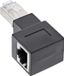 InLine STP CAT6a 10 Gigabit RJ45 Haakse Adapter - Haaks naar Rechts / Zwart