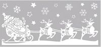 Anna's Collection Kerst raamstickers rendieren met slee
