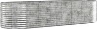 vidaXL Plantenbak - 322x100x68 cm - Gegalvaniseerd Staal - Zilverkleurig