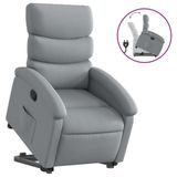 VidaXL Fauteuil releveur tissu gris clair