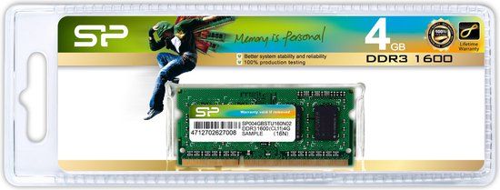 Silicon Power SP004GBSTU160N02 SO-DIMM 4 GB DDR3 1600 MHz
