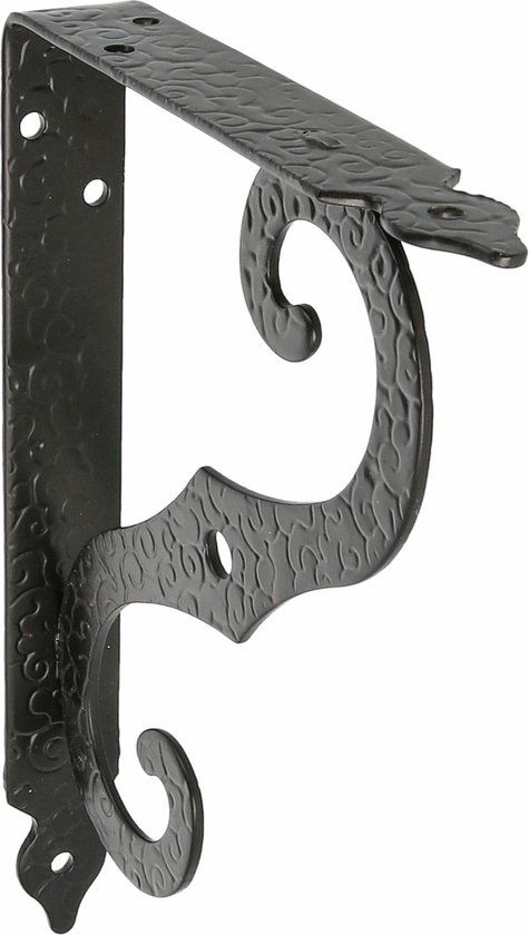 AMIG Barok Plankdrager - Zwart - 20x15cm - Max. 100kg