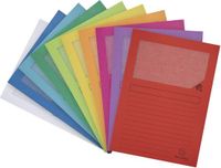 Merkloos Famanu Set van 100 venstermappen in felle kleuren - 100% gerecycled - Blauer Engel gecertificeerd - Voor A4 en B4