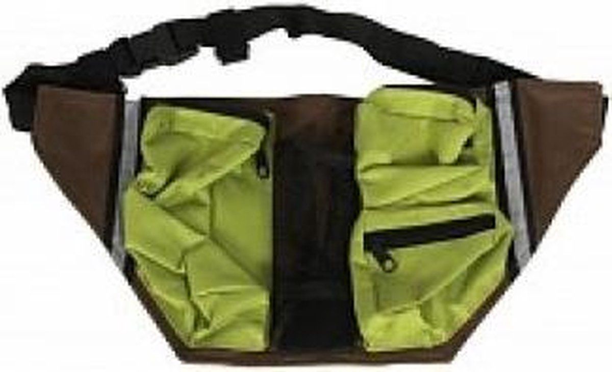 Ilovemypet Nylon heuptas voor beloningssnoepjes - bruin, groen